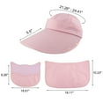 thumbnail image 5 of Women's Wide Brim Face Mask Removable Neck Sun Hat Face Flap Ponytail UV Protection Hat Garden Fishing Hiking/Pink, 5 of 8