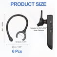 thumbnail image 2 of Uxcell 6 Pcs Replacement Ear Hooks (10.5mm/0.41 Inch, Black) - Soft Silicone Universal Small Ear Loop Clips Anti-Slip Earbuds Replacement for Single-Ear Bluetooth Headset, 2 of 6