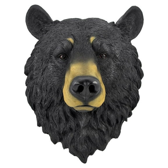 Natural Looking Wall Hanging Big Black Bear Head
