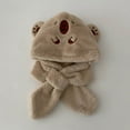 thumbnail image 4 of NAISIBABY Boys Girls Fleece Cap with Scarf, Cute Warm Ear Protection Super Soft Winter Ski Hat Scarf One-Piece Khaki 2-6T, 4 of 6