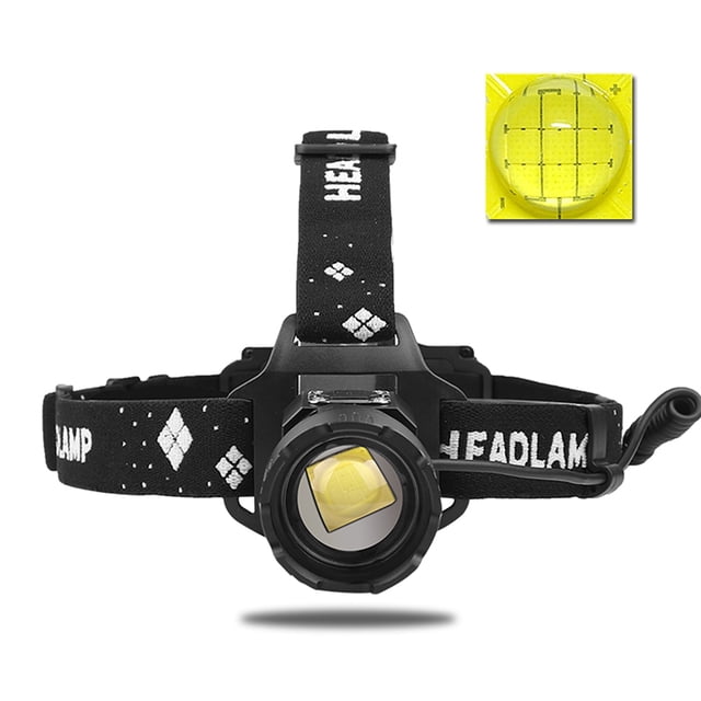 Linterna frontal recargable Linterna frontal LED recargable por USB impermeable con zoom telescópico JShteea El nuevo