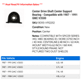 thumbnail image 2 of Center Drive Shaft Center Support Bearing - Compatible with 1987 - 1991 GMC V3500 1988 1989 1990, 2 of 2
