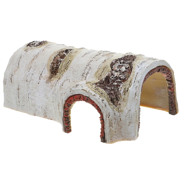 MLINS Simulation Tree Trunk Model Reptile Hideout Cave Hollow Resin Tree Trunk Fish Tank Ornament