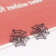 thumbnail image 3 of Halloween Spider Web Stud Earrings with Red Crystal Black Spider Dangle Drop Statement Earrings Gothic Halloween Costume Jewelry for Women, 3 of 5