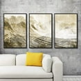 thumbnail image 2 of IDEA4WALL 3 Piece Framed CanvasWall Art for Living Room, Bedroom Golden Waves Canvas Prints for Modern Home Decoration Ready to Hang, 2 of 4