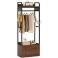 Freestanding Closet Organizer Small Clothes Rack Coat Rack with Drawers