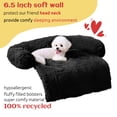 thumbnail image 3 of HACHIKITTY Calming Dog Sofa Bed Mat, Washable Plush Couch Cover for Dog, Furniture Protector Pet Sofa Mat for Dogs and Cats, Fluffy Dog Couch Bed with Anti-slip Bottom (40"x 38"x 6", Black), 3 of 7