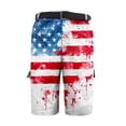 thumbnail image 4 of Drmagiyhm Patriotic Shorts for Men Athletic Casual Wide legs Short Lightweight Stars and Stripes Tactical Short Pant Relaxed Men's Cargo Clothing with Pockets Sky Blue M, 4 of 4
