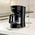 thumbnail image 2 of BLACK+DECKER 12-Cup Coffee Maker with Easy On/Off Switch, Easy Pour, Non-Drip Carafe with Removable Filter Basket, Vortex Technology, Black, 2 of 7