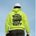thumbnail image 2 of Snap - Safety Yellow Hi Vis Hoodie, 2 of 2