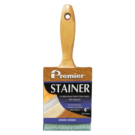 Premier 1803501 4 in. Flat Polyester Stain Brush