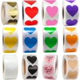 thumbnail image 2 of Pegatinas de negocios Palo personalizado, etiquetas adhesivas 500 piezas / rollos Pegatinas de corazón Etiquetas de sello de embalaje de regalo Oro Negro Azul Púrpura Rosa Rojo Blanco Boda Fiesta de c, 2 of 4