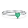 thumbnail image 1 of Heart Birthstone Ring - Emerald (May), 1 of 6