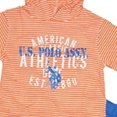 thumbnail image 4 of U.S. Polo Assn. Baby Infant Boy's Orange Striped Short Sleeved Hoodie and Blue Pants (24 Months), 4 of 4