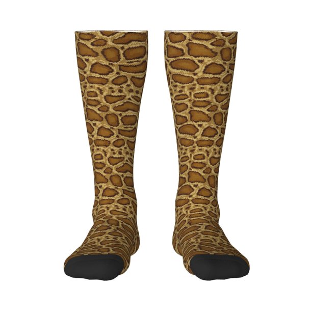 Balery Snake Skin Calcetines novedosos Calcetines deportivos Calcetines hasta la rodilla Calcetines de algodón Calcetines originales y geniales
