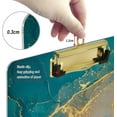 thumbnail image 4 of 12.5"x9" Luxury Marble Texture Clipboards, Standard A4 Letter Size Nursing Clipboard with Low Profile Metal Clip Decorative Clip Board for Office Supplies,Gold, 4 of 7