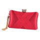 thumbnail image 5 of Bolso de noche para mujer jinwen bolso de hombro cartera teléfono llaves espejo bolso de mano Rojo, 5 of 8