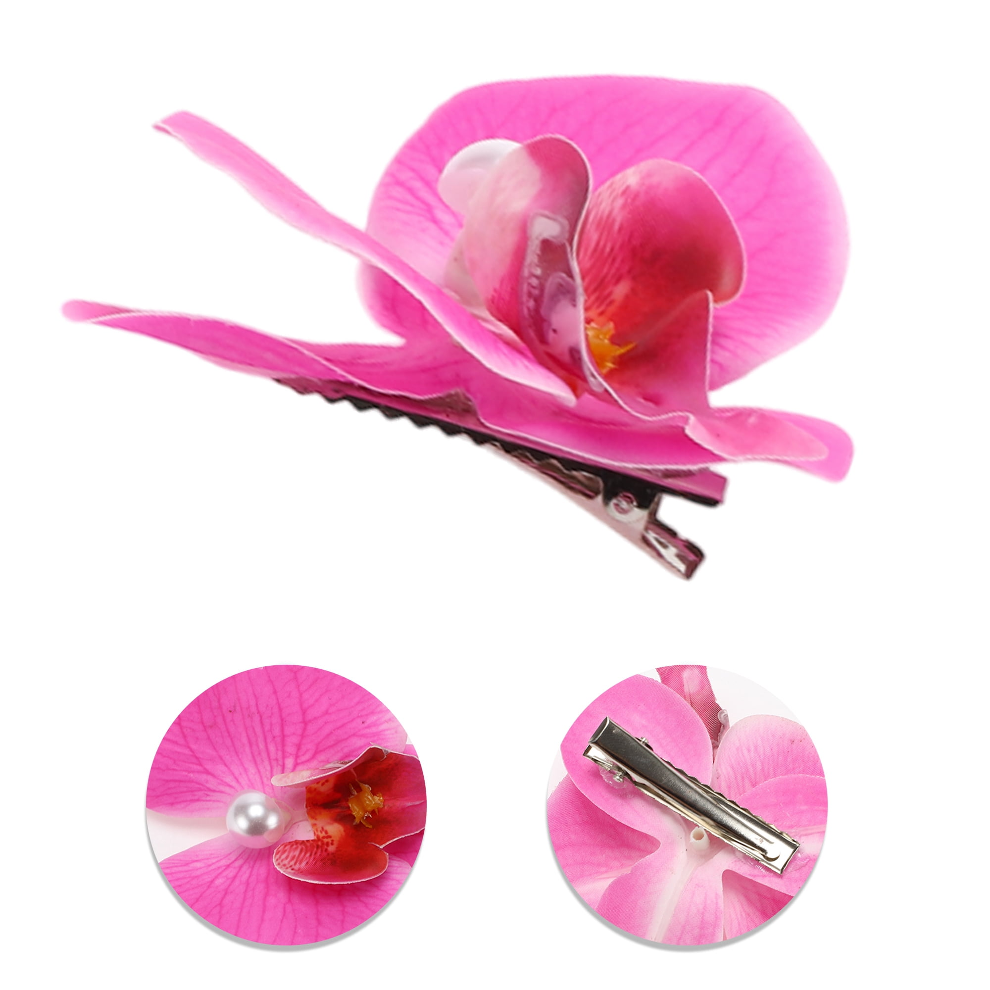 Unique Bargains Elegant Flower Hair Clip Hairdo Clip 3.54"x3.15"x1.14" Purple