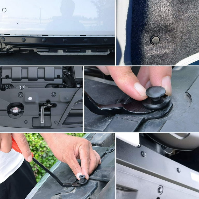 120 Pcs Hole 5mm 6mm 7mm 9mm 10mm Car Bumper Retainer Clips – Nilight