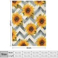 thumbnail image 4 of Manta de girasol, manta de chevron blanca, manta de felpa suave y difusa, regalo para adultos y adolescentes, 40 x 50 pulgadas, 4 of 6