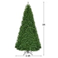thumbnail image 2 of Gymax 9FT Pre-Lit Christmas Tree Hinged Artificial Tree w/ Metal Stand LED Lights, 2 of 7