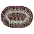 thumbnail image 3 of Better Trends Oval Braided Rug 27"x 48" 100% Wool Mat for Indoor Use, Area Rug for Bedroom Woodbridge Collection - (Cranberry), 3 of 3