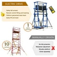 thumbnail image 6 of 660 Lbs Electric Scaffolding Lift, 13.2FT Motorized Scaffold Platform with Remote Control, CE Certified for Home Decoration, Roof Repairs & Construction, 6 of 9