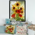 thumbnail image 3 of Designart 'Poppies and Sunflowers In The Wild' Traditional Framed Art Print, 3 of 4