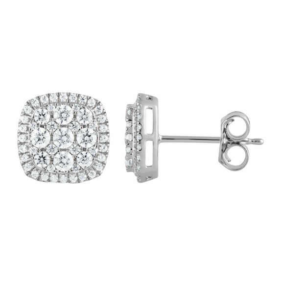 Unique Moments 1/3 Ct Round Lab Grown Diamond Earrings in Sterling Silver for Women (J-SI-I1)