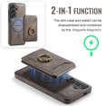 thumbnail image 4 of 2 in 1 Function Detachable Magnetic Phone Cases Compatible with Samsung Galaxy S25 Case with Card Holder Ring, Compatible with Magsafe Wallet, Slim Fit PU Leather Men RFID Blocking, Coffee, 4 of 10