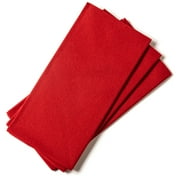 Singular Paper Napkins - Linen-Like Dinner Napkins - Everyday Table Napkins - 15.75" x 15.75" (50 Count Red)