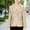 Khaki, variant on Women's Tweed Slim Double-Breasted Blazer - Textured Long Sleeve Patch Pockets Commuter & Casual