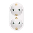 thumbnail image 2 of Double Socket Adapter 16A 250V with Overload and Child Safety Protection, Compact Power Splitter for Kitchen Office Travel Hotel to Safely Power Two Devices from One Outlet, 2 of 4