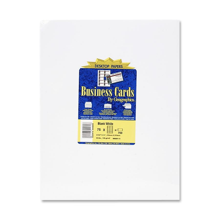 Geographics, GEO44480, Standard Printable Business Cards, 750 / Pack