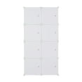 thumbnail image 5 of Zimtown 8-Cube DIY Modular Cubby Shelving Storage Organizer,14"x 18" Portable Wardrobe with Clothes Rod & Door, 5 of 7