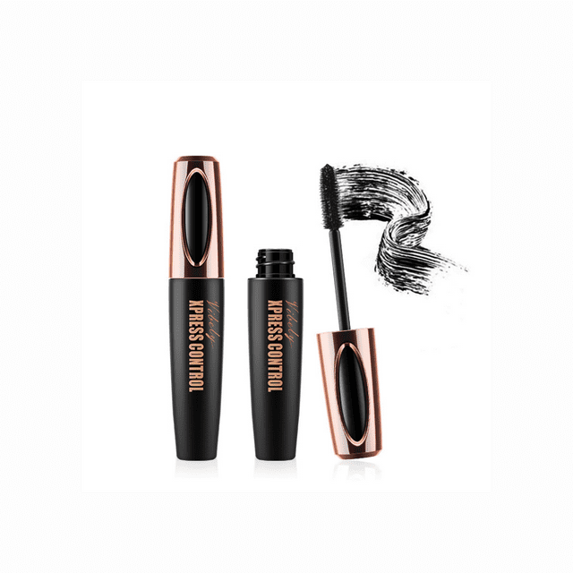 2PCS 4D Silk Fiber Eyelash Mascara,Extra Long Lash Mascara and Thick, Long Lasting, Waterproof & Smudge-Proof Eyelashes