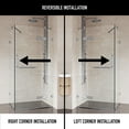 thumbnail image 4 of VIGO Monteray 30 in. L x 30 in. W x 73 in. H Frameless Hinged Square Shower Enclosure in Chrome with 3/8 in. Clear Glass, 4 of 12