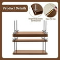 thumbnail image 4 of Wooden Book Press Bookbinding Brown Rectangle Bamboo Portable Book Press Bookbinding Tool Flat Paper Press Machine, 4 of 9