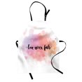 thumbnail image 1 of Love Apron Dreamy Pastel Pinkish Colors Hearts Romantic Phrase about Love and Relationship, Unisex Kitchen Bib Apron with Adjustable Neck for Cooking Baking Gardening, Peach Lilac Black, by Ambesonne, 1 of 3
