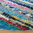thumbnail image 3 of Safavieh Fiesta Willie Striped Shag Area Rug, Multi, 6'7" x 6'7" Round, 3 of 8