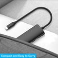 thumbnail image 4 of Hub USB 3.0 Tipo C 6 en 1 para USB-C una 4K Compatible para Lector de Tarjetas SD/TF Divisor de Concentrador de Datos, 4 of 5