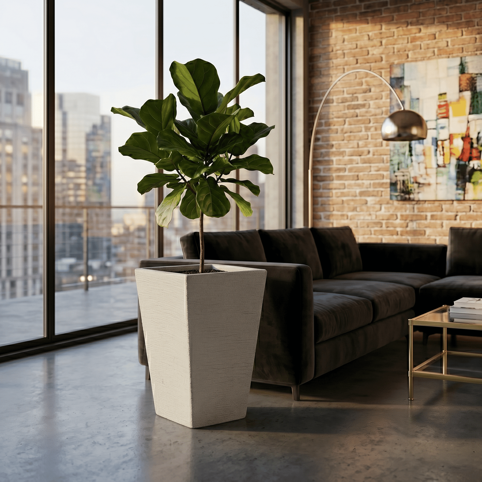Ecobo 23.6 inches Eco-Friendly Rectangular Pot Planter, Elemento Indoor/Outdoor use, Durable, Versatile & Lightweight, Designed by Brazilian Artisans, Contemporary All-Weather Design – Gray