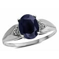 thumbnail image 2 of Star K � Oval 9x7 Genuine Black Sapphire trillion miracle setting wide band Ring, 2 of 9