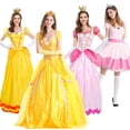 thumbnail image 2 of Disfraz de princesa de melocotón para mujer, vestido de princesa bella para fiesta de Halloween, vestido de cumpleaños para madre e hijos, fiesta de Carnaval, 2 of 5