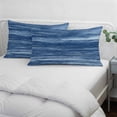 thumbnail image 3 of Navy Blue Pillow Covers, Linen Long Throw Pillow Case, Vintage Modern Abstract Art Ombre Holiday Pillow Protector Decorative Cushion Cover for Living Room/Bedroom 20" x 26", 3 of 8