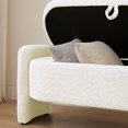 thumbnail image 3 of Kossmai Oval Lamb Fleece Fabric Storage Bench 47.24"L, 3 of 5