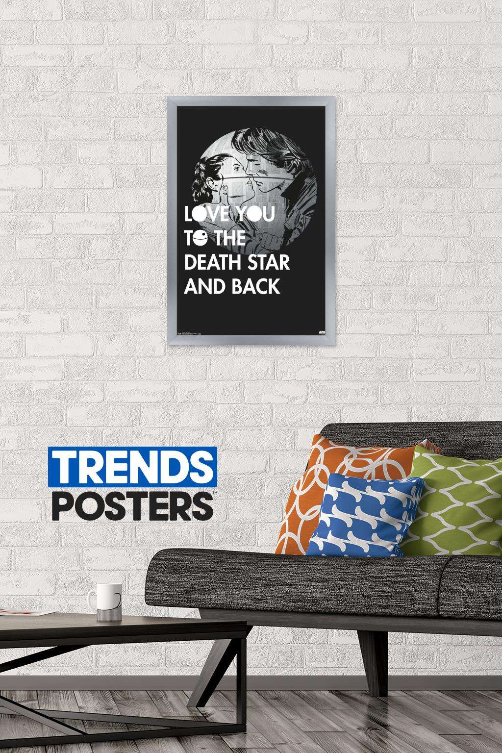 Star Wars: Saga - Love You Wall Poster, 14.725" x 22.375", Framed