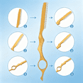 thumbnail image 5 of EXLEAF 2026 New Hair Thinning Razor Professional Hair Styling Trimming Razor Knife Hair Texturizing Cutting Razor Gold, 5 of 7