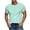 Mint Green, variant on Cmfcve Round Neck T-shirts for Men Elastic Breathable Tee Tops Short Sleeve Pullover Sports T-shirt