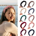 thumbnail image 6 of No-slip for Washing Face Hair Accessories Twist Hair Hoop Headwear Sponge Headbands Braided Hairbands Spa Headband Makeup Headband WINE RED, 6 of 8